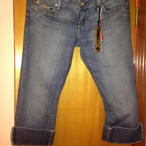 Express Capri jeans bling NWT $69.99 size 8 Zelda - Picture 2 of 4